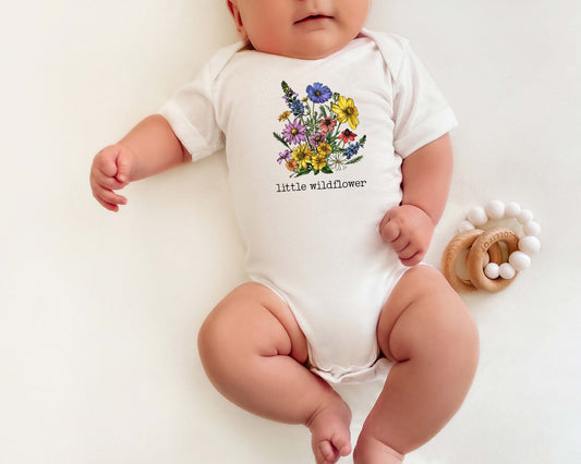 Little Wildflower Baby Girl Bodysuit